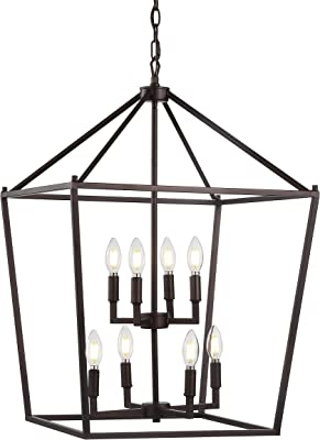 Y JYL7438A Pagoda Lantern Dimmable Adjustable Metal LED Pendant Classic Traditional Farmhouse Dining Room Living