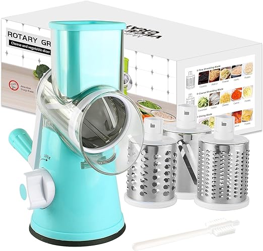 Multidimensional Products offers a wide range of Manual Rotary Cheese Grater - Round Mandoline Slicer for kitchen use with beautiful designs, durable features that are essential for every household.