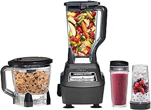 BL770 Mega Kitchen System, 1500W, 4 Functions for Smoothies, Processing, Dough, Drinks & More, with 72-oz.* Blender Pitcher, 64-oz. Processor Bowl, (2) 16-oz. To-Go Cups & (2) Lids, Black